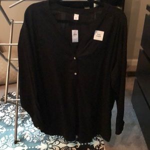 Old navy black tunic top